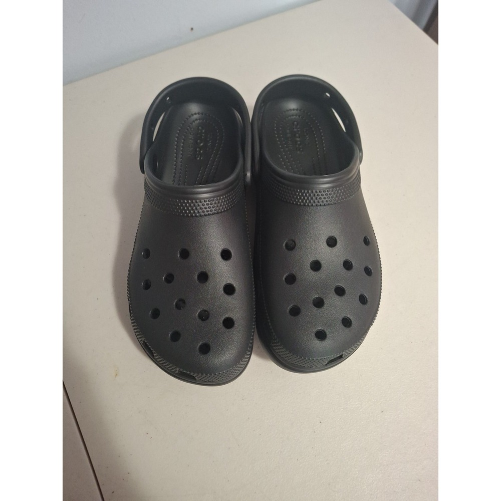 Crocs Womens Classic Platform Clog Black Size 10‎